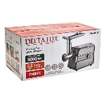 Мясорубка электрическая DELTA LUX DE-603M серый, 3000 Вт, 2.2 кг/мин, реверс, защита от перегрузки, насадки - 5, фото18