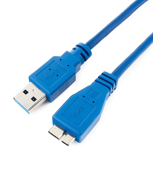Кабель Gembird/Cablexpert USB 3.0 Pro, AM/microBM 9P, 30 см, экран, синий, пакет