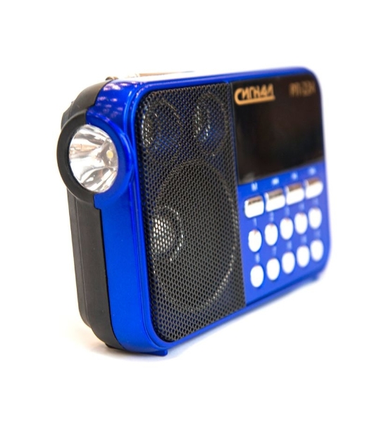 Радиоприемник Сигнал РП-224, бат. 3*АА (не в компл.), 220V, акб 400мА/ч, USB, SD, дисплей, фонарик