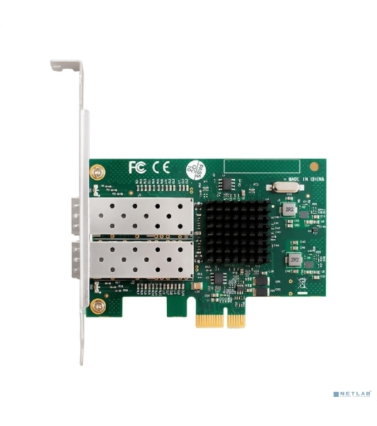 Сетевой адаптер ExeGate EXE-82576-F2 (PCI-E x1 v2.0, порты 2xSFP, 10/100/1000Mbps, Gigabit Server NIC Intel Chipset 82576-F2)