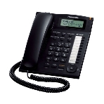 Телефон проводной Panasonic KX-TS2388RUB черный индикатор вызова,повторный набор последнего номера,4 уровня громкости звонка, фото 1