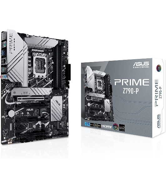 Материнская плата ASUS PRIME Z790-P, LGA 1700, Intel Z790, 4xDDR5, 4xSATA, 3xM.2 PCIe 4.0 x4, 1xPCIe 5.0 x16, 3xPCIe x4, 1xPCIe x1, 1xHDMI, 1xDP, 1xUSB-C 3.2 Gen 2x2, 1xUSB 3.2 Gen 2, 2xUSB 3.2 Gen 1, 4xUSB 2.0, 1x 2.5Gb LAN, 3x3.5 мм, 7.1, ATX