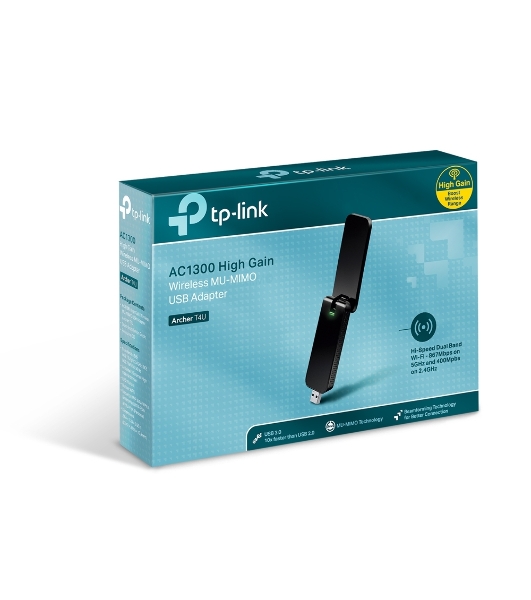 Адаптер TP-Link Wi-Fi AC1300 High Gain Wi-Fi USB Adapter, USB 3.0, External antenna