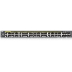 Коммутатор гибридный L2 PoE+ Zyxel NebulaFlex Pro GS2220-50HP, rack 19', 44xGE PoE+, 4xCombo (SFP/RJ-45 PoE+), 2xSFP, бюджет PoE 375 Вт, автономное/облачное управление, фото 1