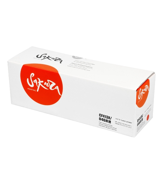 Картридж Sakura CF413X/046HM для HP и Canon, пурпурный, 5000 к.