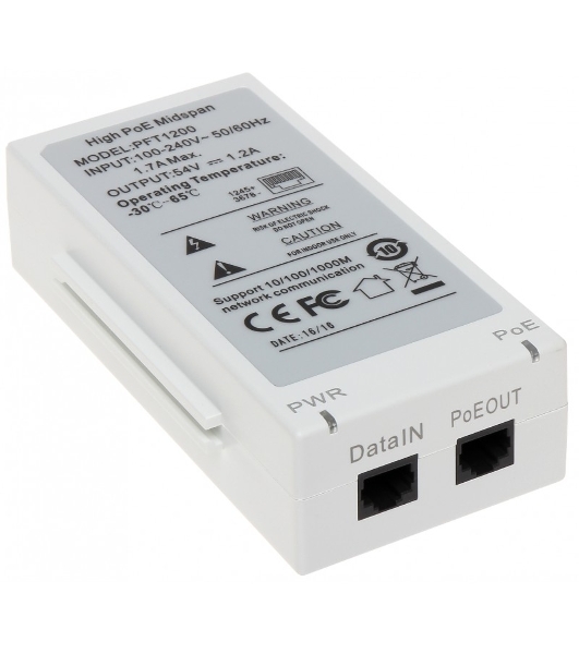 Инжектор POE Dahua DH-PFT1200 (упак.:1шт)