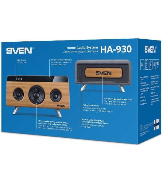 Портативная колонка SVEN АС HA-930,30Вт, дерево