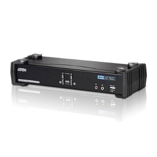Переключатель KVM ATEN (CS1782A-AT-G) KVM+Audio+USB 2.0, 1 user USB+DVI => 2 cpu USB+DVI, со шнурами USB 2х1.8м., 2560x1600 60Hz DVI-D Dual Link/204