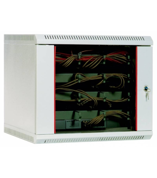 Шкаф телеком. настен, 9U, 600x650 дверь стекло (ШРН-9.650) (1 коробка)
