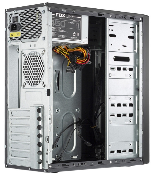 Компьютерный корпус c блоком питания 450 Ватт Case Foxline FL-301, ATX