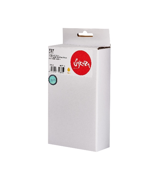 Картридж струйный Sakura B3P21A (№727 Yellow) для HP, желтый, 130 мл.