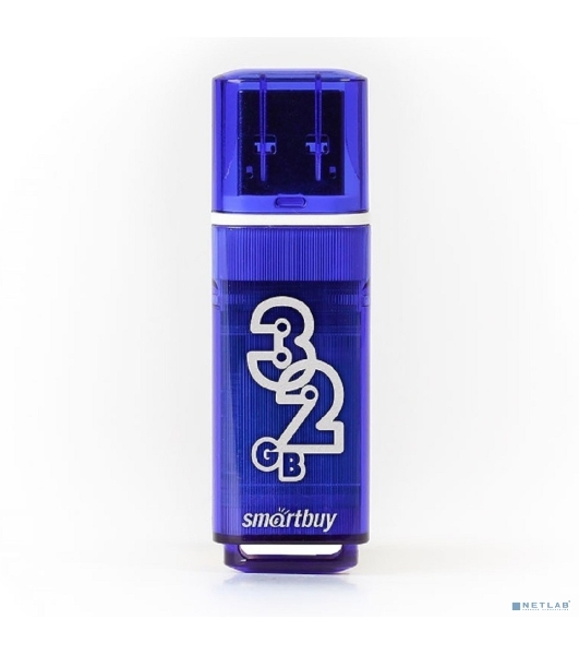 Флешка USB Smartbuy Glossy series Blue (SB32 GbGS-DB), 32Gb, USB 3.0, R/W 75/25, темно-синий