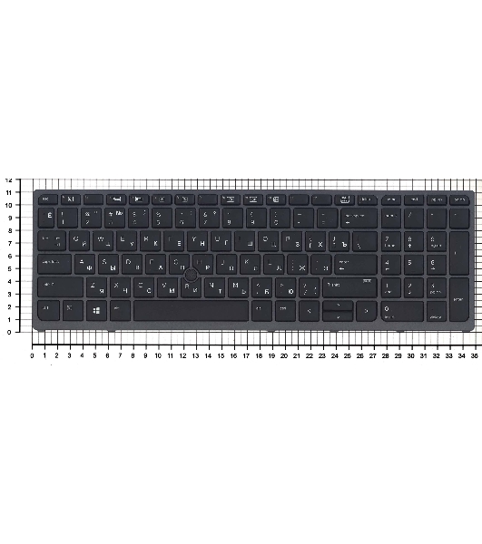 Клавиатура для ноутбука HP ZBook 15 G3 17 G3 черная с подсветкой с указателем