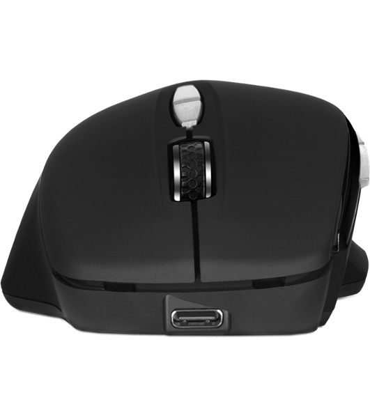 Мышь беспроводная SVEN RX-590SW черный, 1600 dpi, радиоканал, Bluetooth, USB, кнопки - 7
