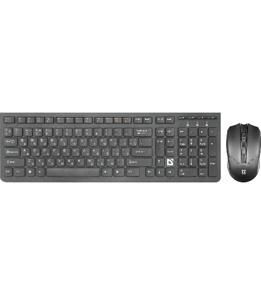 Комплект клавиатура+мышь Defender Columbia C-775 беспроводной, USB, 1600 DPI, чёрный