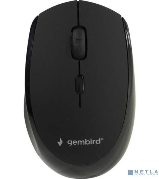 Мышь беспроводная Gembird MUSW-354 черный, 1600 dpi, радиоканал, USB, кнопки - 4