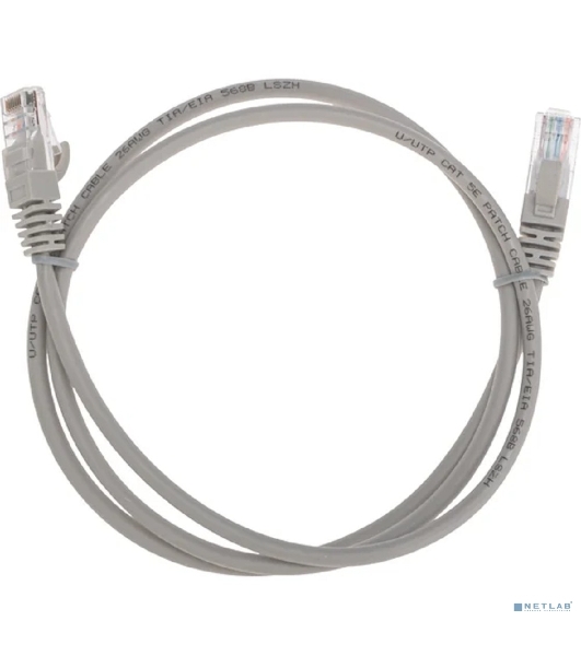 Патч-корд U/UTP Rexant cat.5e, RJ45-RJ45, 26AWG, ZH нг(А)-HF, серый, 1 м