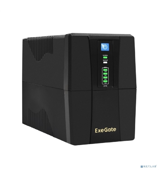 Источник бесперебойного питания ExeGate EX292764RUS SpecialPro UNB-600.LED.AVR.2SH.RJ.USB 600VA/360W, LED, AVR, 2*Schuko, RJ45/11, USB, черный