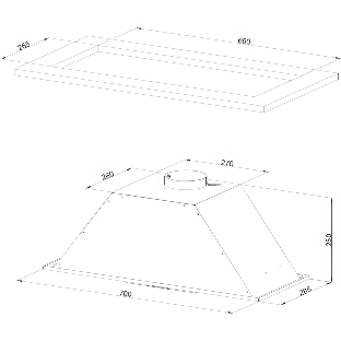 Встраиваемая вытяжка Kuppersberg Inlinea 70 LX 25 х 70 х 28.5 см, 650 м3/ч, 42 дБ, отвод/циркуляция, кнопочное управление, 3 скорости, нержавеющая сталь