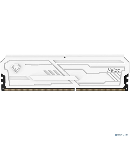 Оперативная память Netac Shadow III, DDR4, 8GB (1x8GB), 3200 MHz, CL16, с радиатором, белый