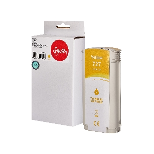 Картридж струйный Sakura B3P21A (№727 Yellow) для HP, желтый, 130 мл.