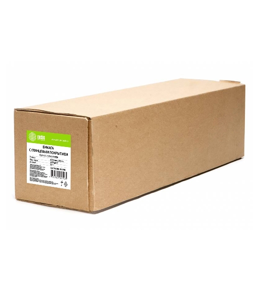 Бумага Cactus CS-PG200-61030 24'(A1) 610мм-30м/200г/м2/белый глянцевое для струйной печати втулка:50.8мм (2')