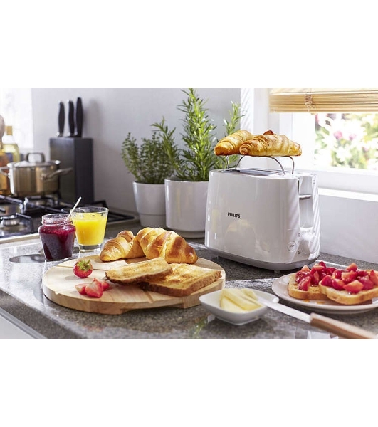 Тостер Philips HD2581/00 белый, 830 Вт, 2 слота