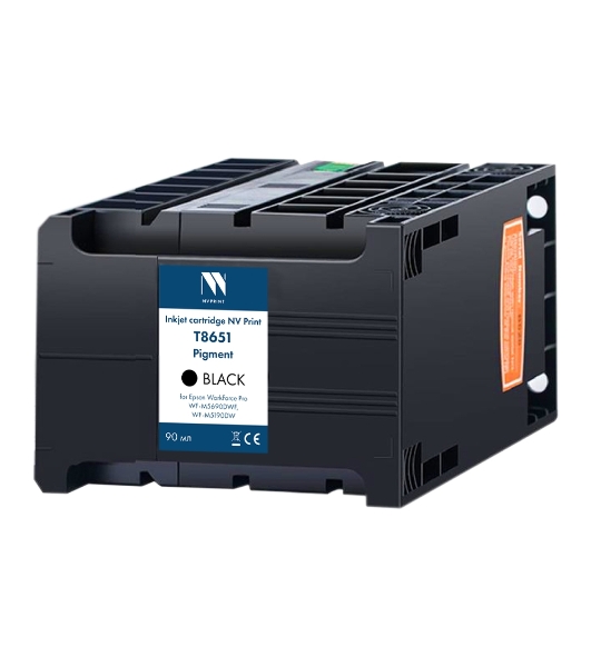 Картридж струйный NVPrint T8651 (NV-C13T865140) Black для Epson WorkForce Pro WF-M5690DWF, WF-M5190DW (10 000 стр)