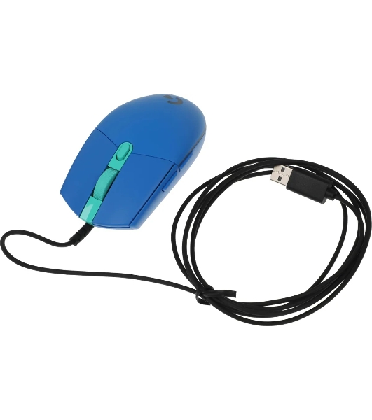 Мышь проводная Logitech G102 LIGHTSYNC синий, 8000 dpi, USB, кнопки - 6