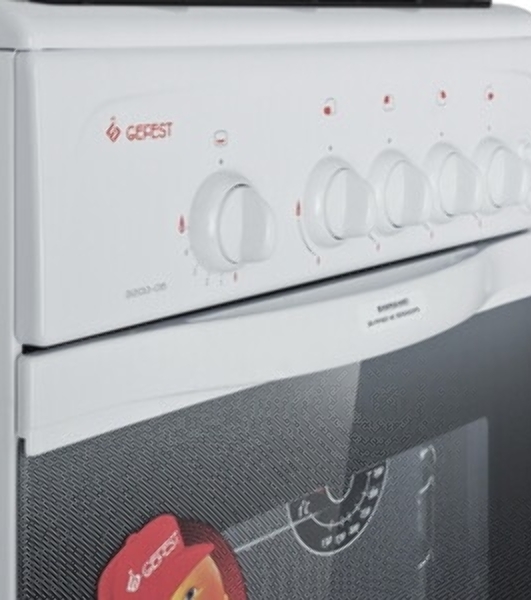 Плита газовая Gefest 3200-06 К2 белый, конфорок 4 шт, духовка 42 л, 50 см x 85 см x 57 см