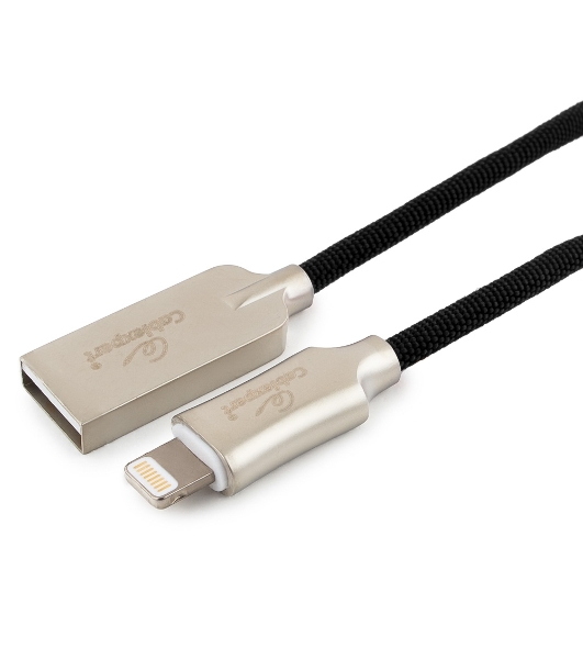 Кабель USB Cablexpert для Apple CC-P-APUSB02Bk-0.5M, MFI, AM/Lightning, серия Platinum, длина 0.5м, черный, блистер