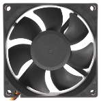 Вентилятор для корпуса Gembird 80x80x25, гидрод., тихий, 3 pin/4pin Molex, провод 30 см, фото8