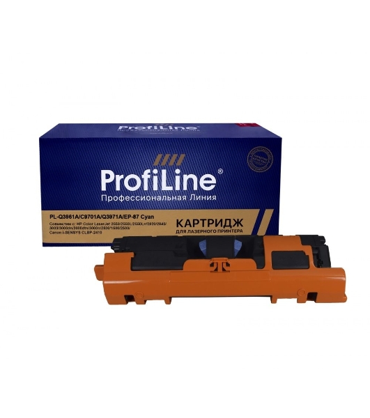 Картридж лазерный ProfiLine PL-Q3961A/C9701A/C3971/EP-87 для принтеров HP Color LaserJet 1500/2500/2550/2820/2840 Series Canon LBP-2410/LBP-5200/ImageClass MF8180C Cyan 4000 копий ProfiLine