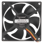 Вентилятор для корпуса Gembird 80x80x25, гидрод., тихий, 3 pin/4pin Molex, провод 30 см, фото7