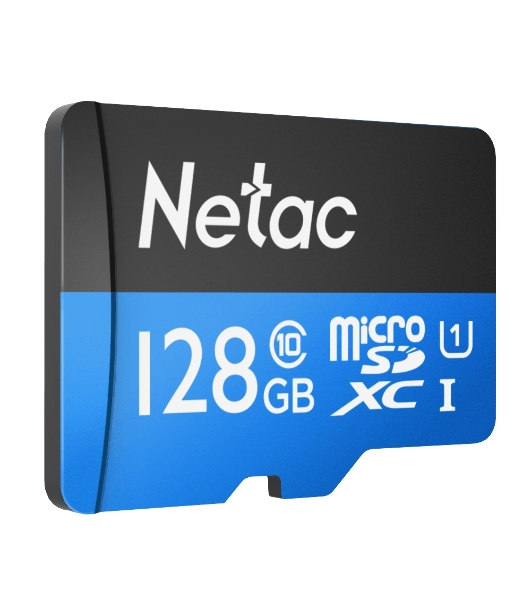Флеш-Карта NeTac P500 Standard MicroSDXC 128Gb U1/C10 up to 80Mb/s, retail pack card only