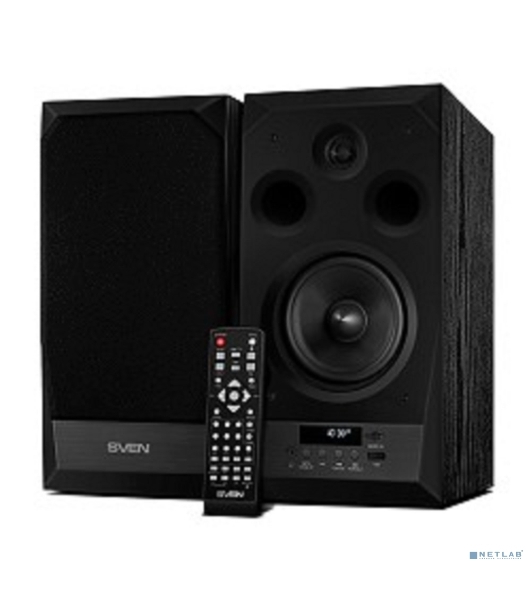 Акустическая система 2.0 SVEN MC-20, черный, мощность 2x45Вт (RMS), FM-тюнер, USB/microSD, дисплей, пульт ДУ, Bluetooth, Optical SVEN MC-20, черный, акустическая система 2.0, мощность 2x45Вт (RMS), FM-тюнер, USB/microSD, дисплей, пульт ДУ, Bluetooth, Optical