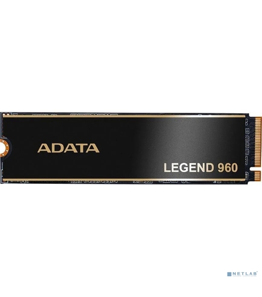 Накопитель SSD ADATA LEGEND 960, 1Tb, PCIe 4.0 x4, M.2 2280, NVMe, R/W 7400/6000, с радиатором