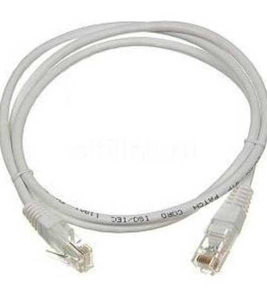 Патч-корд LANMASTER UTP TWT-45-45-1.0-WH вилка RJ-45-вилка RJ-45 cat.5е 1м белый ПВХ