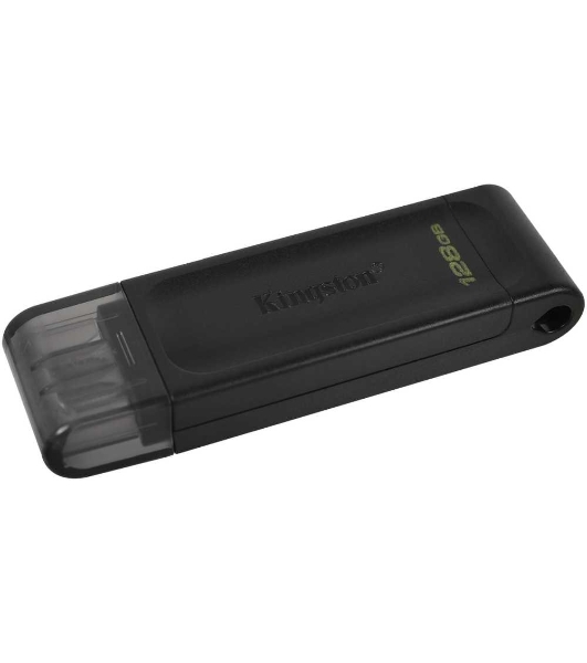 Флешка USB Kingston DataTraveler DT70 (DT70/128Gb), 128Gb, USB Type-C 3.2, R/W 70/45, черный