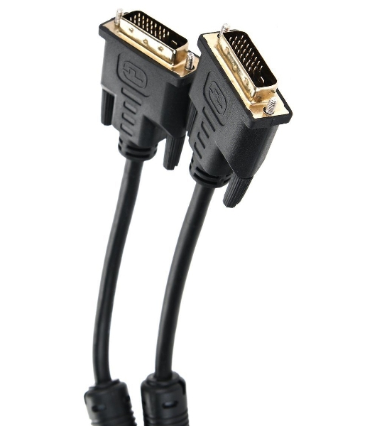 Кабель DVI-D--DVI-D Dual link 25M/25M, экран, феррит.кольца, 1.8м Telecom TCG441D-1.8M