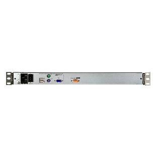 Kонсоль управления, для KVM-переключателей, электрон., 19', SVGA+KBD+MOUSE PS/2 USB, с KVM шнуром USB 1.8м, LCD Kран 19', лат./рус.Kлав., (выход на вторую конс 1280x1024 75Hz DDC2BKрепление DUAL RAIL доп.порт USB A-типа Female) DUAL RAIL LCD PS/2-USB CONSOLE 19INCH