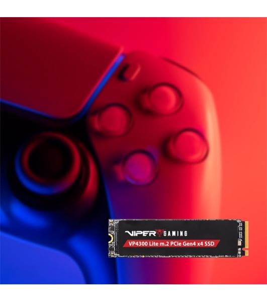 Накопитель SSD Patriot Viper VP4300 Lite, 500Gb, PCIe 4.0 x4, M.2 2280, NVMe, R/W 7000/4000, с радиатором