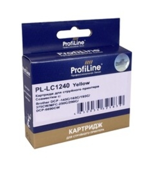 Картридж струйный для принтеров Brother PL-LC1240Y MFC-J6510DW/6710DW/6910DW/DJ525 Yellow водн ProfiLine