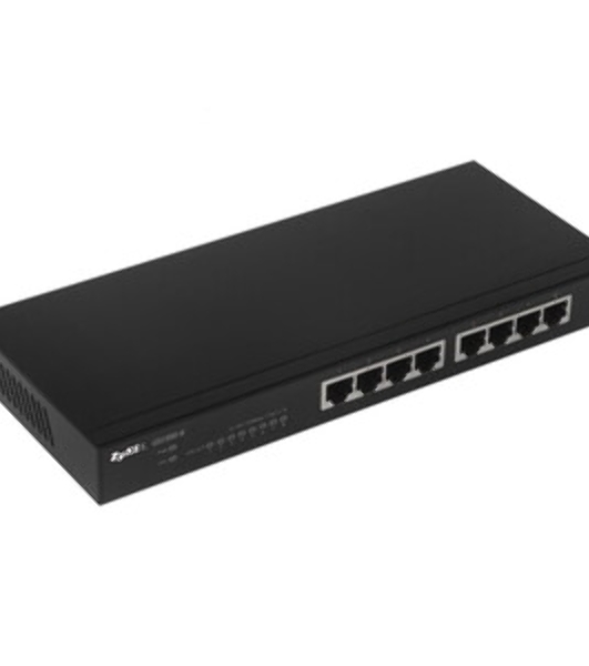 Коммутатор Smart L2 Zyxel GS1900-8, 8xGE, настольный, бесшумный