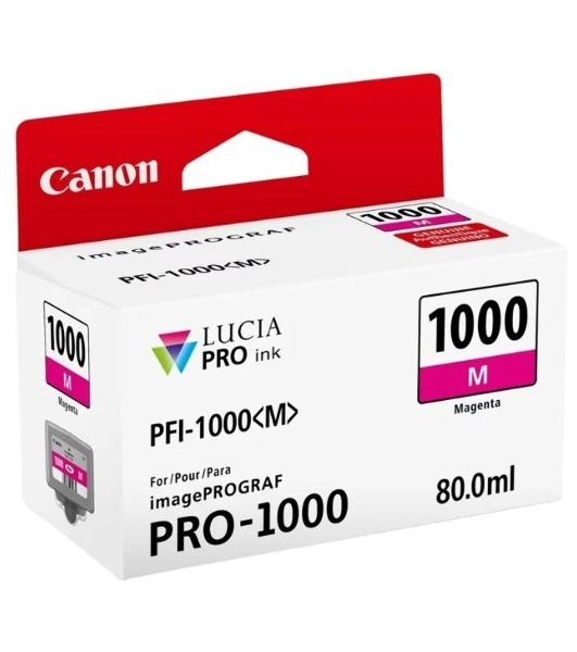 Картридж струйный Canon PFI-1000 M для IJ SFP PRO-1000 WFG. пурпурный. 80 мл.