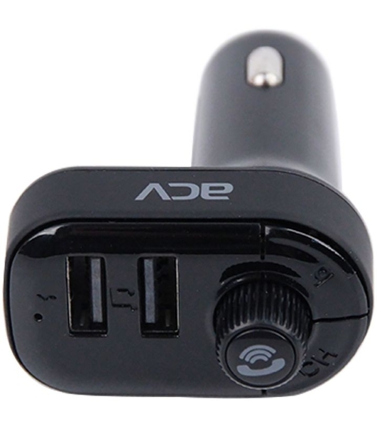 Автомобильный FM-модулятор ACV FMT-118B черный MicroSD BT USB (37399)