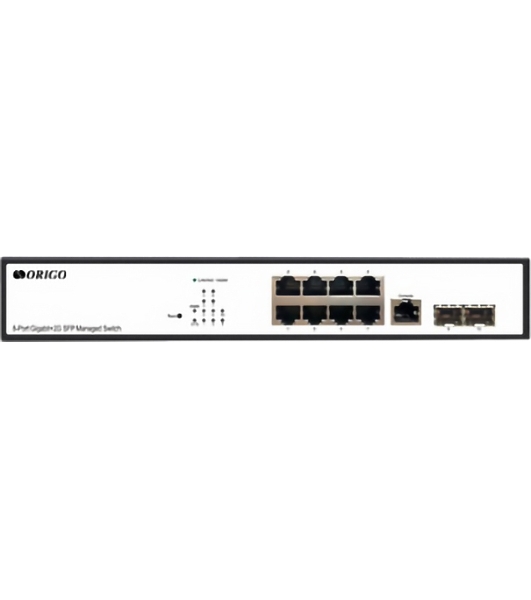 Коммутатор Managed L2 Switch 8x1000Base-T, 2x1000Base-X SFP, RJ45 Console, 19' w/brackets