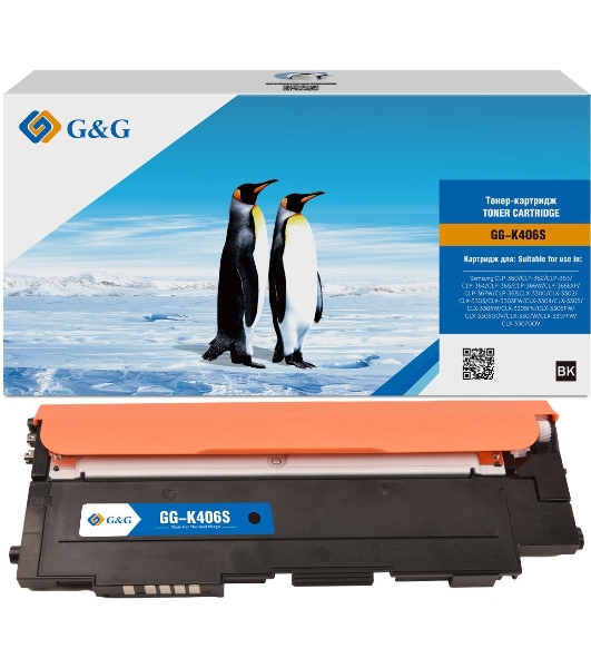 Картридж лазерный G&G GG-K406S черный (1500 стр.) для Samsung CLP-360/362/363/365/367/368, CLX-3300/3302/3303/3304/3305/3307