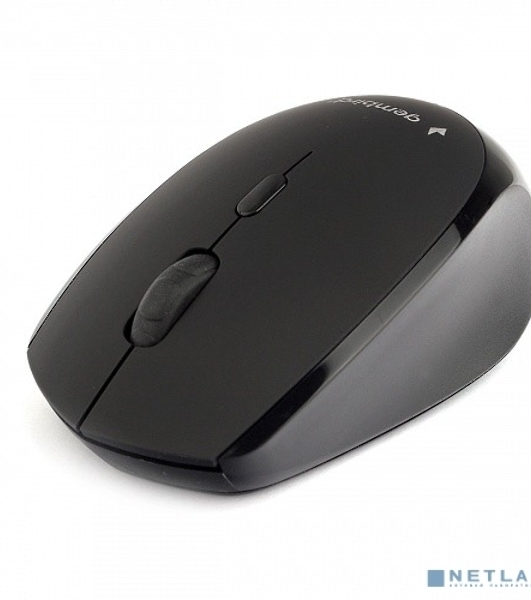 Мышь беспроводная Gembird MUSW-354 черный, 1600 dpi, радиоканал, USB, кнопки - 4