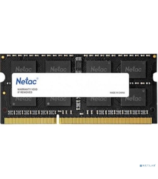 Оперативная память NETAC Basic, DDR3L, 8GB (1x8GB), 1600MHz, CL11, SO-DIMM